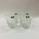 Set 4 heavy Georgian crystal whisky tumblers