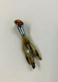 Antique rabbit foot brooch