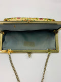 Vintage floral design hand stitched purse