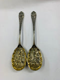 Pair of silver plated berry spoons