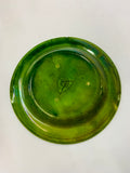 Antique green majolica leaf plate