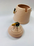 Vintage ceramic bee honey pot