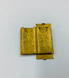Victorian brass folding needle vase