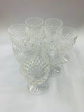 Set 8 Waterford Crystal Boyne wine glasses