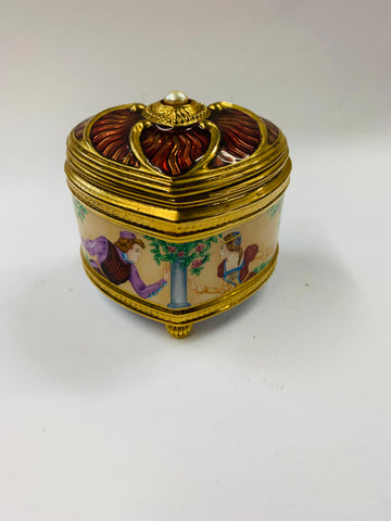 Musical ceramic jewellery box