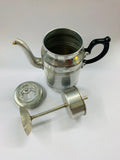 Retro aluminum coffee percolator