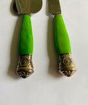 Pair of elegant cake slice and knife Sheffield England