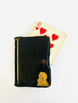 One Deck of Cards Black Leather Holder