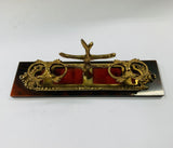 Victorian style brass ring tree and jewellery holder