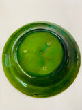 Antique green majolica leaf plate