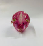 Pink glass pig Paperweight