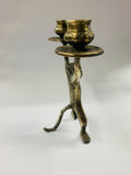 Solid brass Monkey candlestick