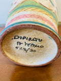 Vintage Italian hand painted pottery vase