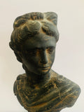 Antique terracotta painted bust