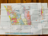 Large Geological vintage map of Auckland 1973