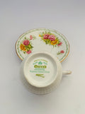 Queens China Carnation  January cup and saucer