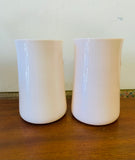 Pair of Victorian pink glass vases
