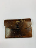 Antique leather Hose Mends sewing case