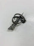 Vintage sterling silver Marcasite brooch