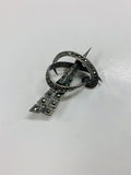 Vintage sterling silver Marcasite brooch