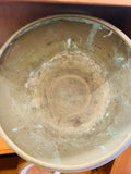 Large antique brass planter