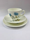 Set of 4 Wedgwood Ice Rose Trios