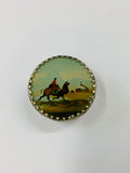 Silver plated pill box with camel scene on the lid
