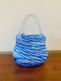 Art glass ble swirl handbag