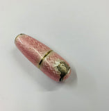Sterling silver and pink enamel thread case