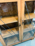 Art Deco Oak China Cabinet