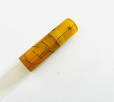 Yellow Bakelite Needle Case with Thimble and Cotton Reel