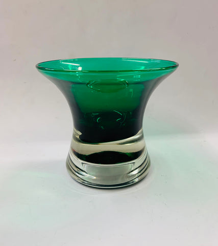 Art Glass Green Vase
