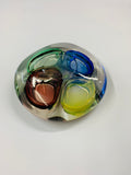 Murano glass 4 section Art glass bowl
