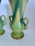 Pair of Burleigh Ware Vases with Grapes on Handles