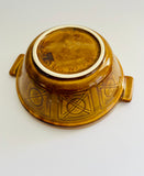 Crown Lynn Retro Brown Breakfast Bowls with Small Handles set 5