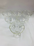 Set of 6 Midcentury hollow stem champagne glasses
