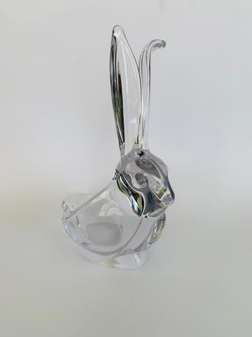 Vannes Le Chatel Crystal Large Bunny with one Ear down