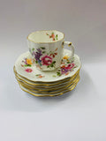 Set 6 Royal Crown Derby posies coffee cups and saucers
