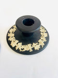Black Wedgwood Pair of Candle Sticks