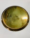 Ornate antique brass peacock tray