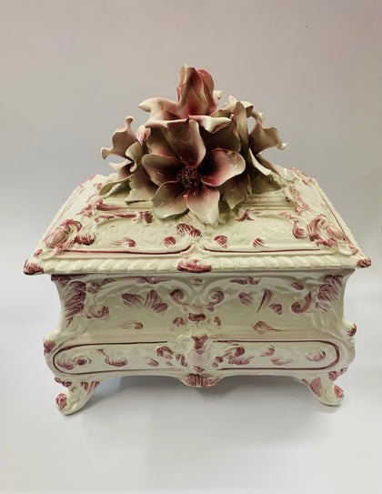 Antique Italian ornate jewellery box