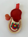 Miniature Shoe Novelty Thimble Holder and Pin Cushion