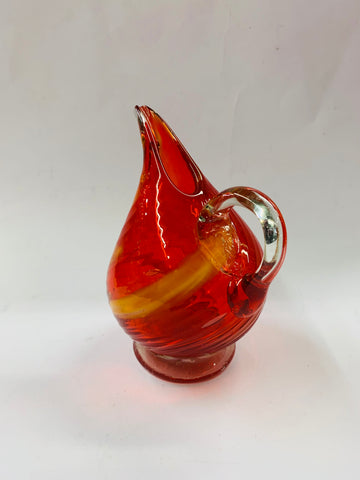 Hand blown Art glass jug