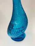 Italian blue glass duck genie bottle