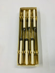 Set 6 bone handled dinner knives