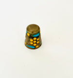Brass and Enamel Thimble