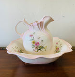 Victorian style jug and wash basin