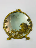 Art Nouveau Style brass dressing table mirror