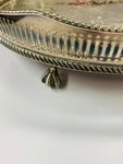 Ornate silver plated drinks tray