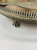 Ornate silver plated drinks tray